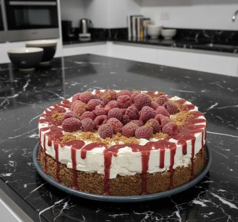Ultra-quick raspberry cheesecake recipe