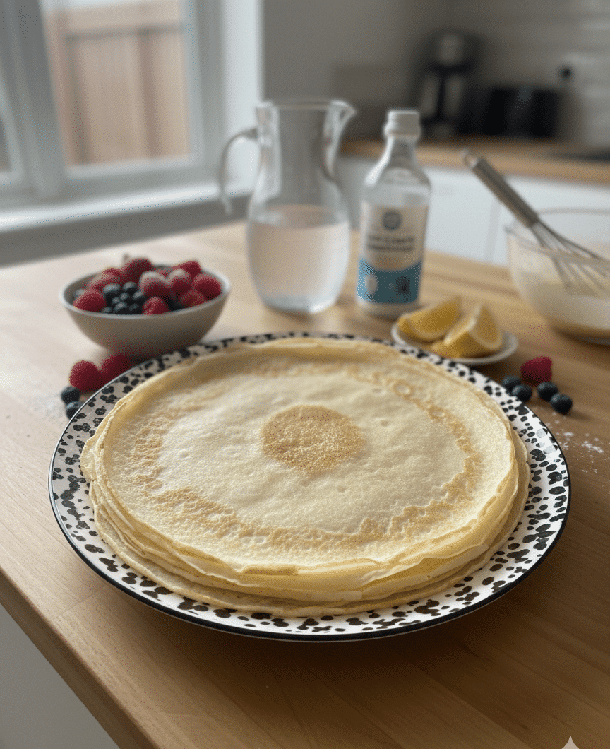 🌿 Healthy Crepe Recipe (Sugar-Free)