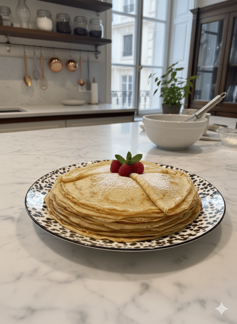 Recette simple et rapide de la crepe classique pour le dessert